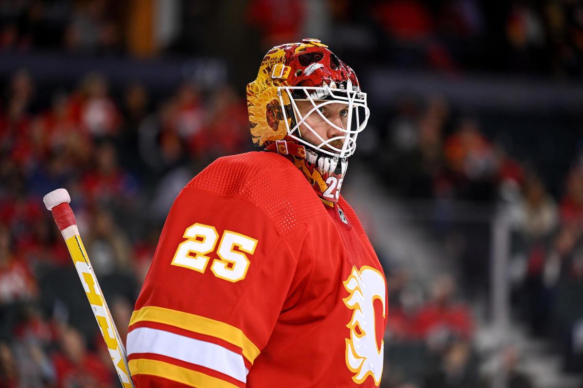 Calgary Flames Jacob Markstrom 25 Away 2022 Stanley Cup Final