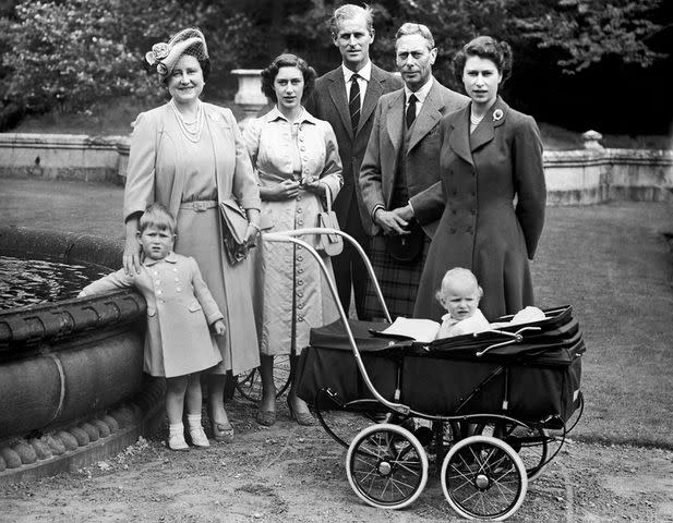 <p>PA Images via Getty </p> The royals at Balmoral in 1951.