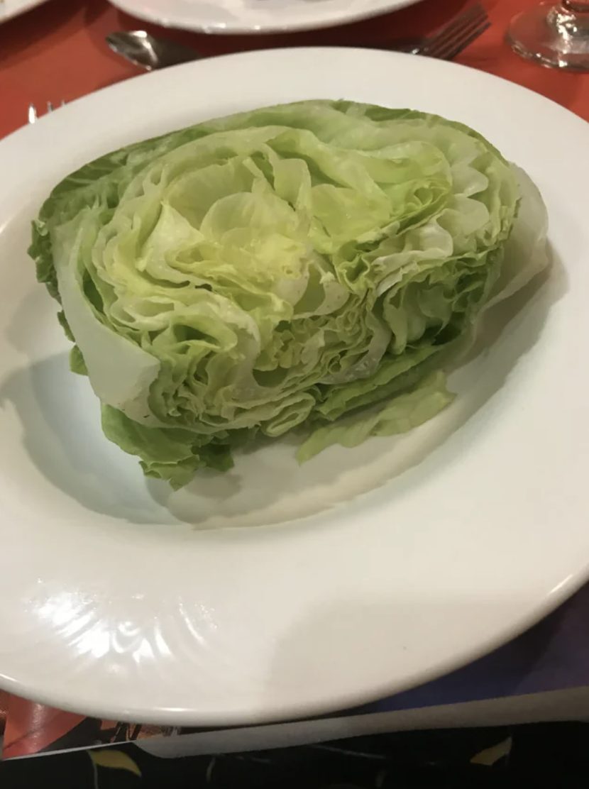 A head of lettuce