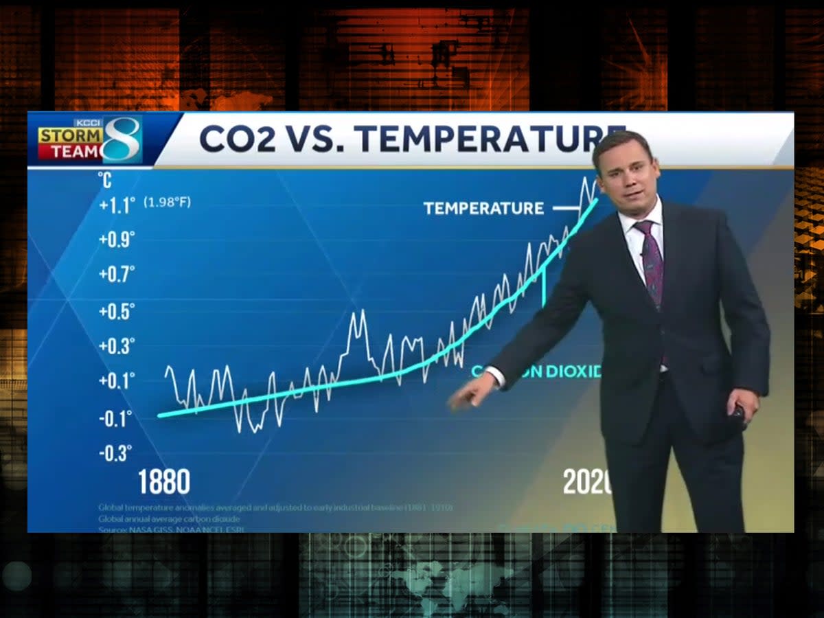 KCCI Chief Meteorologist Chris Gloninger received a death threat after speaking about climate change on-air (Courtesy of Chris Gloninger)