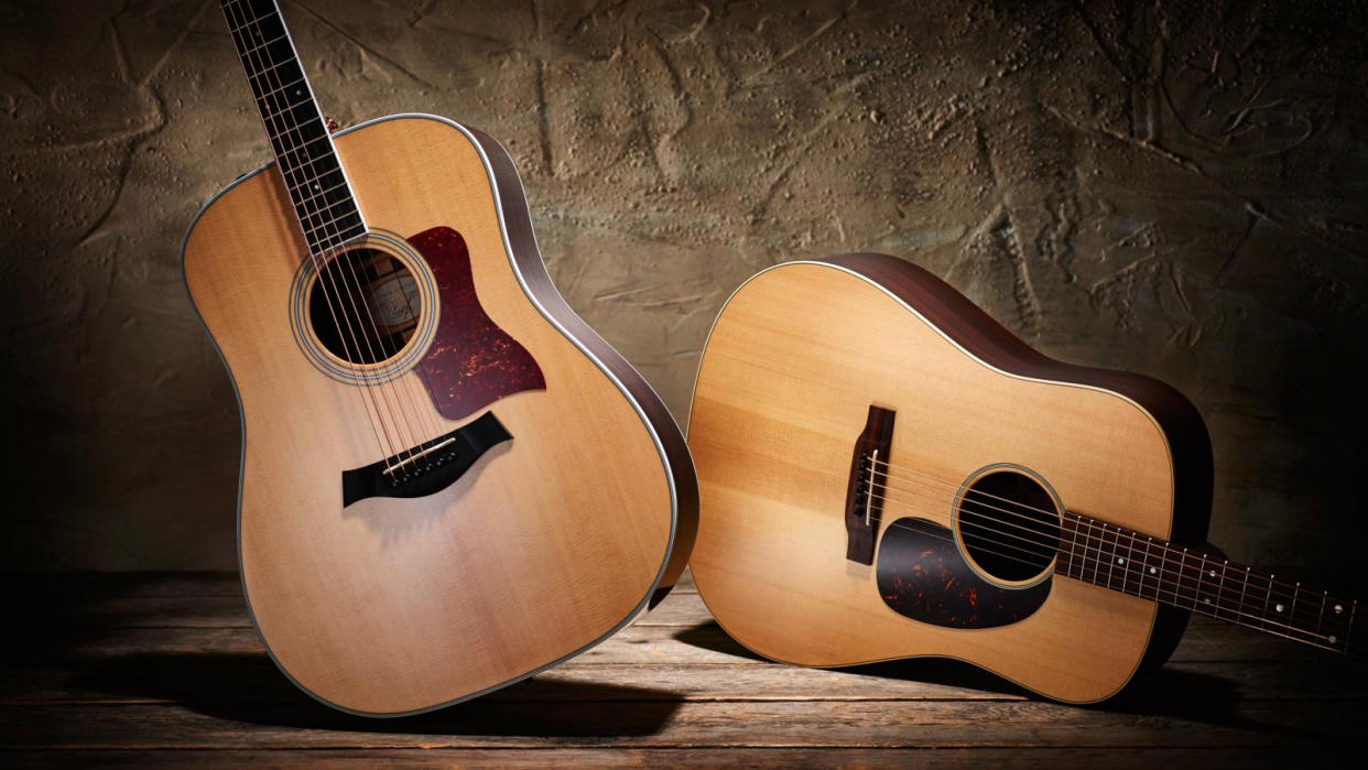  A Taylor 410E-R and a Martin DR Centennial 