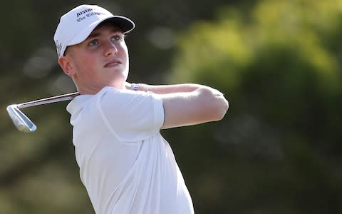 Ben Schmidt -  Ben Schmidt storms into three-shot lead at Justin Rose Telegraph Junior Golf Championship as he chases treble - Credit: Getty Images&nbsp;