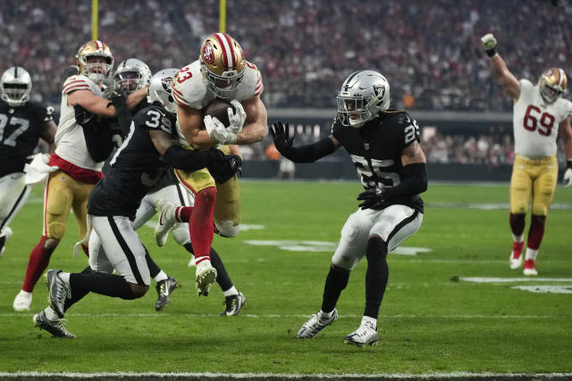 East Rutherford, New Jersey, USA. 6th Dec, 2020. Las Vegas Raiders  defensive end Maxx Crosby (98) looks on following the fumble recovery  during the NFL game between the Las Vegas Raiders and