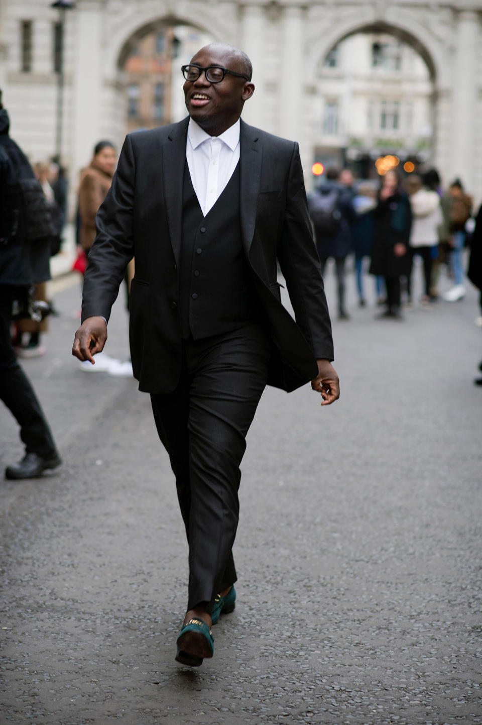 Enninful at London Fashion Week on Feb. 16, 2019.<span class="copyright">Wayne Tippetts—Shutterstock</span>