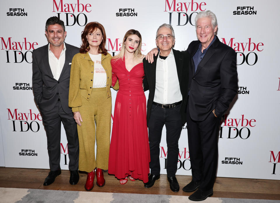 From left: Vincent Newman, Susan Sarandon, Emma Roberts, Michael Jacobs and Richard Gere made an appearance during a screening of 