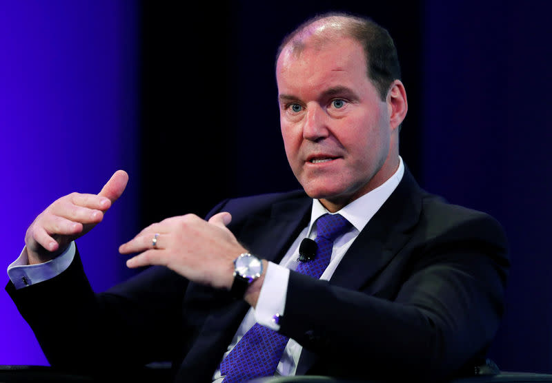 FILE PHOTO: Takeda Pharmaceutical Co President and Chief Executive Officer Christophe Weber speaks during the Wall Street Journal CEO Conference in Tokyo, Japan May 15, 2018. REUTERS/Toru Hanai