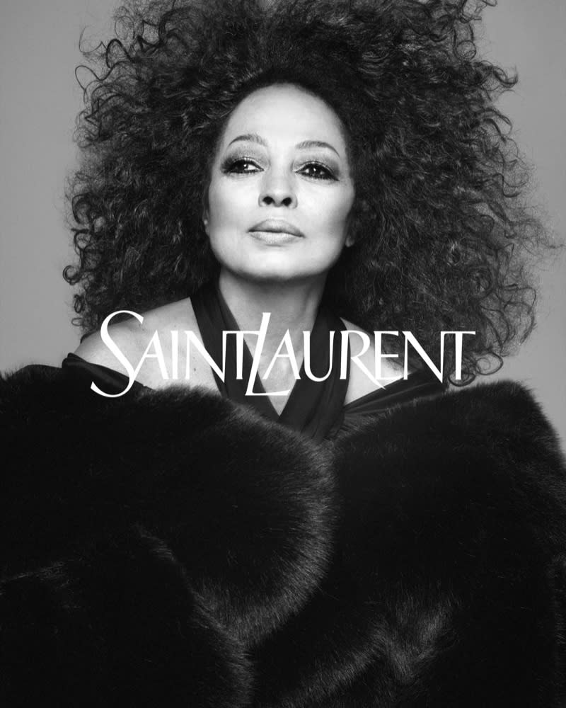 Diana Ross for Saint Laurent.