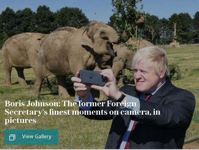 Boris Johnson: The former Foreign Secretary's finest moments on camera, in pictures