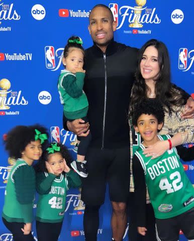 <p>Amelia Vega Instagram</p> Al Horford and Amelia Vega with their kids.