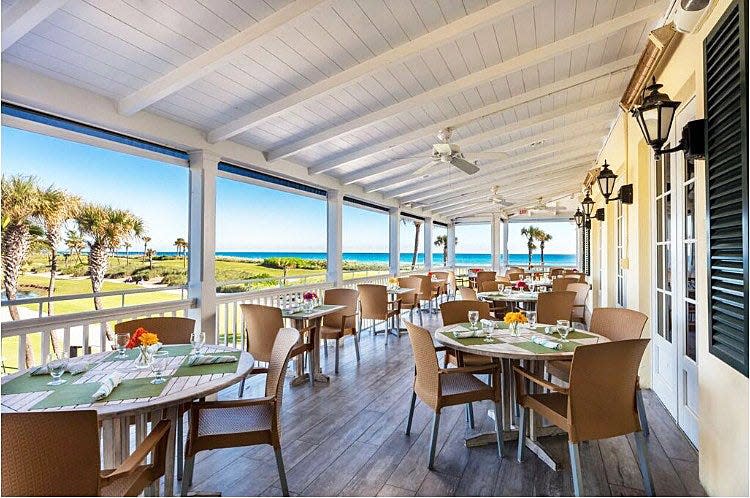 Al Fresco restaurant is on the second level of the Key West-style clubhouse at the Palm Beach Par 3.