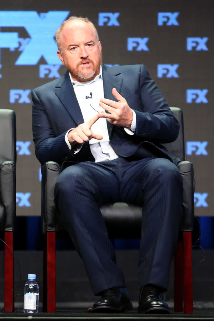 Louis C.K. speaks at the 2017 Summer Television Critics Association Press Tour. (Photo: Frederick M. Brown/Getty Images)