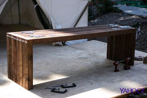 Beautiful handcrafted wood dining table