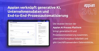 Appian verknüpft generative KI mit Unternehmensdaten und End-to-End-Prozessautomatisierung.