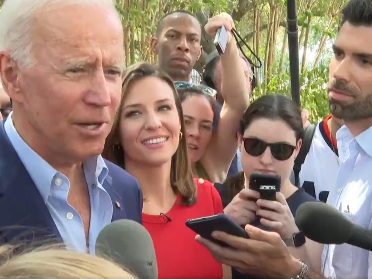 Joe Biden takes questions from reporters: Screengrab / Twitter