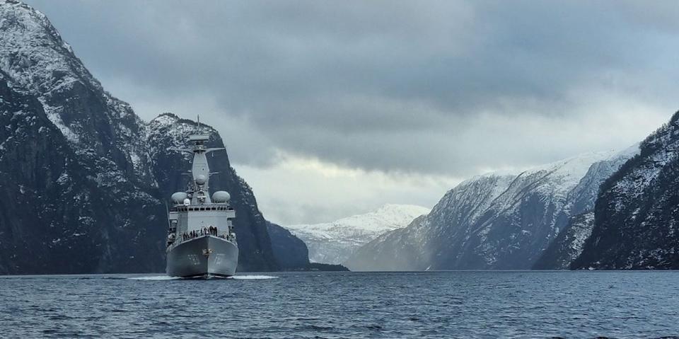 NATO ships Norway fjord exercise