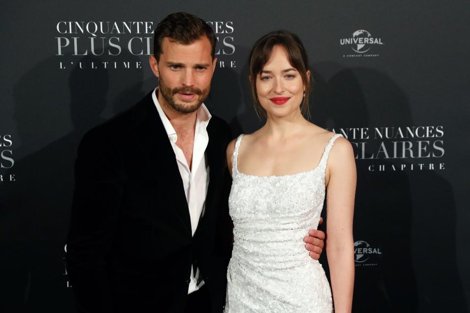 A closeup of Dakota and Jamie