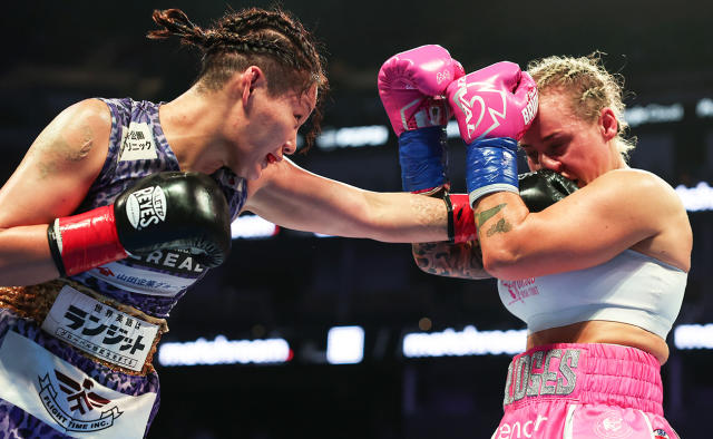 I can f***ing fight and I can look hot' - Ebanie Bridges in X-rated blast  after lingerie-wearing boxer wins world title