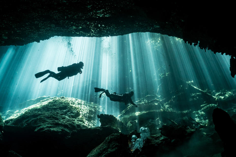 Scuba divers exploring underwater