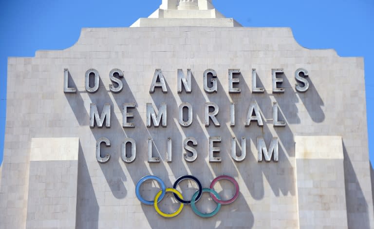 The entrance to the Los Angeles Coliseum, which played host to the 1932 and 1984 Summer Olympics, pictured on August 31, 2015