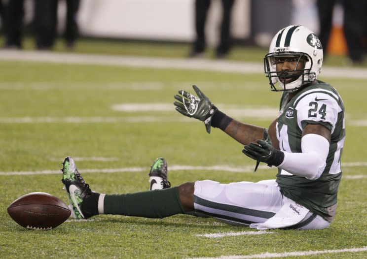 Darrelle Revis and the Jets were blown out on Monday night. (AP)