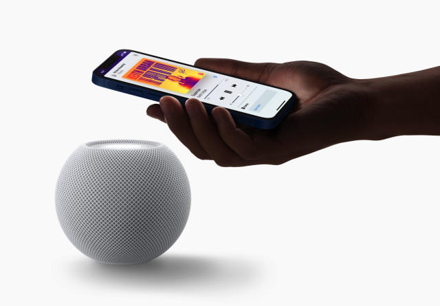Apple's HomePod mini is a smaller, spherical smart speaker