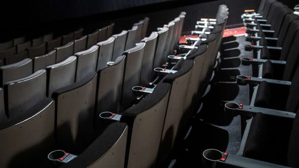 PHOTO: Seats in an empty auditorium at the AMC Lincoln Square 13 movie theater in New York, June 10, 2021. (Bloomberg via Getty Images)