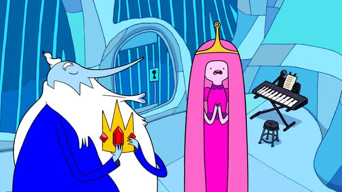 Ice King and Princess Bubblegum in "Adventure Time"