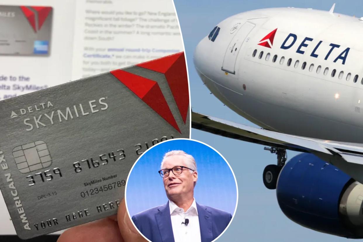 Delta SkyMiles credit card, Delta plane and CEO Ed Bastian