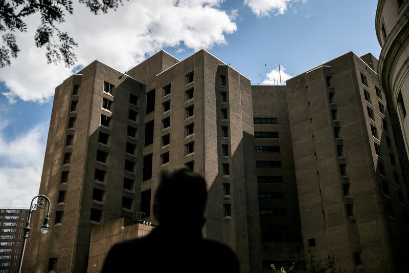 FILE PHOTO: An exterior view of the Metropolitan Correctional Center jail where financier Jeffrey Epstein, who was found dead in the Manhattan borough of New York City, New York