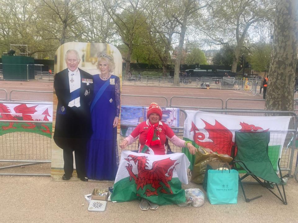 Anne Daley, 65, arrived in London from Cardiff on Tuesday morning (Maryam Zakir-Hussain)