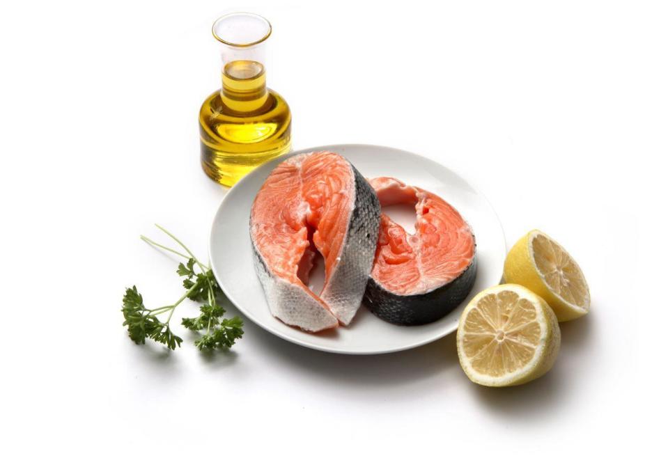 Rub the salmon with oil