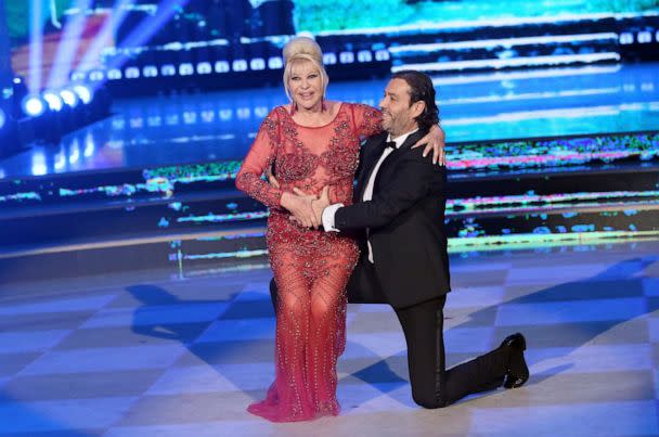 PHOTO: Ivana Trump and her ex-husband Rossano Rubicondi perform on the Italian version of Dancing with the Stars (Ballando Con Le Stelle), May 5, 2018, in Rome, Italy. (Elisabetta A. Villa/Getty Images)