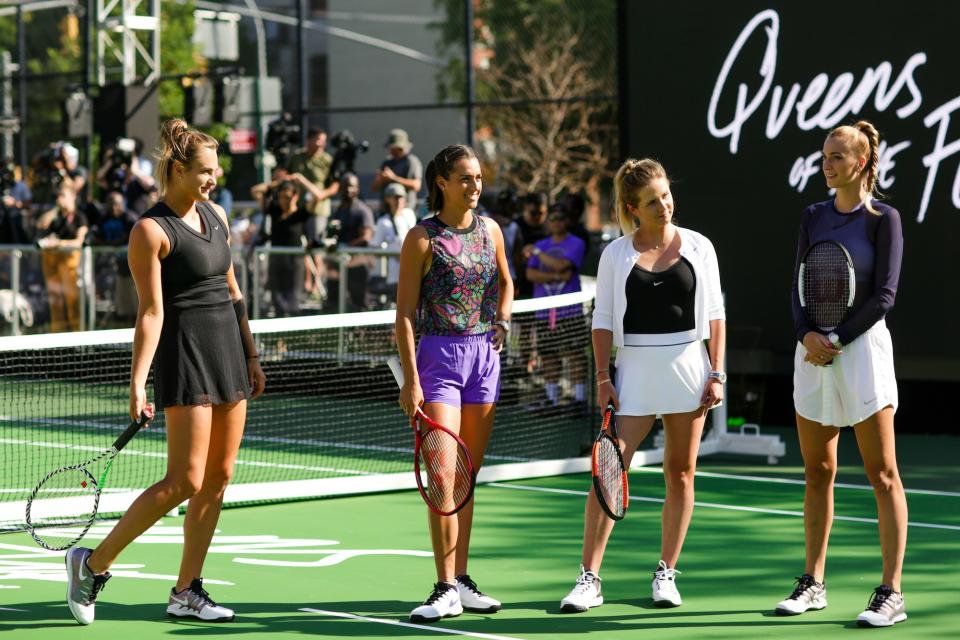 <h1 class="title">NIKE PRESENTS QUEENS OF THE FUTURE :TENNIS EXPERIENCE</h1><cite class="credit">Courtesy of Nike</cite>