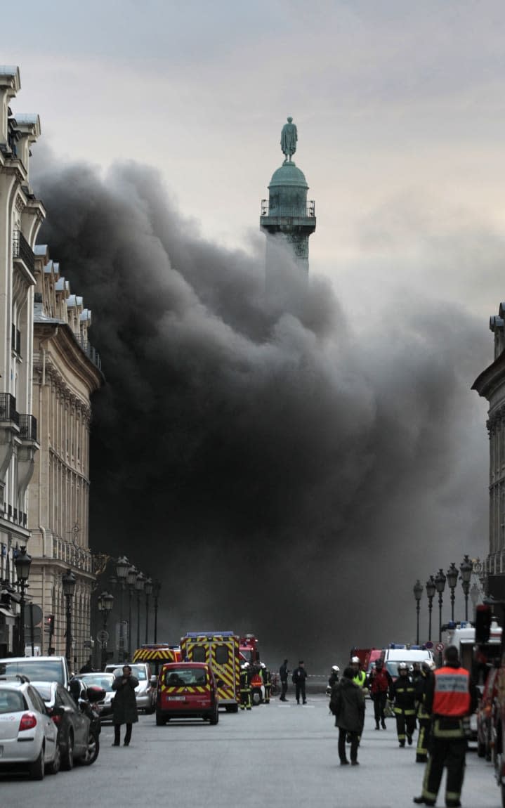 Paris Ritz Hotel fire: Flames rip through top floor