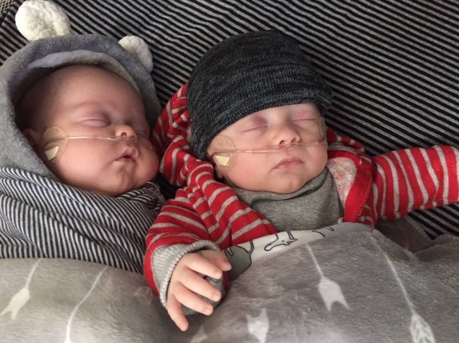Savannah O'Malley's sons were born premature, leading to chronic lung issues. The Washington mom hopes to raise awareness of the importance of mask-wearing to protect vulnerable individuals like NICU babies. (Savannah O'Malley)