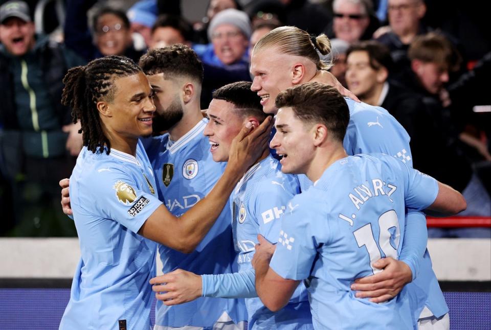 Phil Foden scored a superb hat-trick against Brentford (Getty Images)