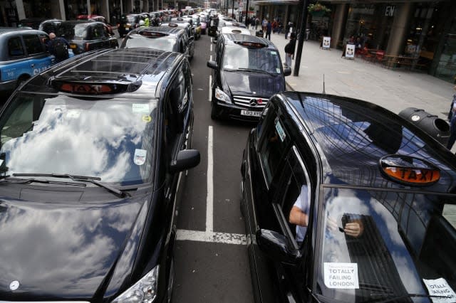 London's Black Cabs Protest Against Transport For London