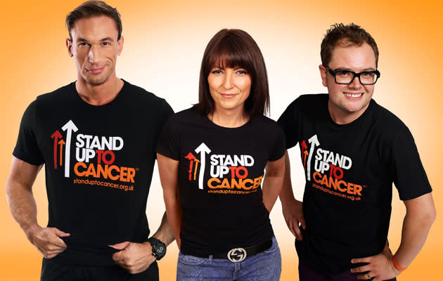 <b>Stand Up To Cancer (Fri, 7.30pm, C4)</b><br>Given that one in three people in the UK will develop some form of cancer during their lifetime, it’s fair to say that Friday evening’s programming affects us all. So this fundraising, musical and comedy extravaganza will hopefully get the tins rattling, as well as giving an insight into the progress being made by Cancer Research UK. With Dr Christian Jessen explaining the science behind research, a veritable galaxy of stars is on board to lend a hand. Cheryl Cole opens the show, performing ‘Call My Name', and there are appearances from diving’s Tom Daley, Jimmy Carr, Jack Whitehall, Miranda Hart and Leona Lewis. Look out for Alan Carr hosting a multi-guest chat show, a special edition of Davina McCall’s ‘The Million Pound Drop Live’ and a message from The Simpsons. The highlight, though will surely be either Derren Brown’s celebrity paintball Russian Roulette, or a skit with David Hasselhoff. Also this week: <b>Sing For Your Life</b> (Mon, 8pm, C4) is a new series about a choir of cancer patients.