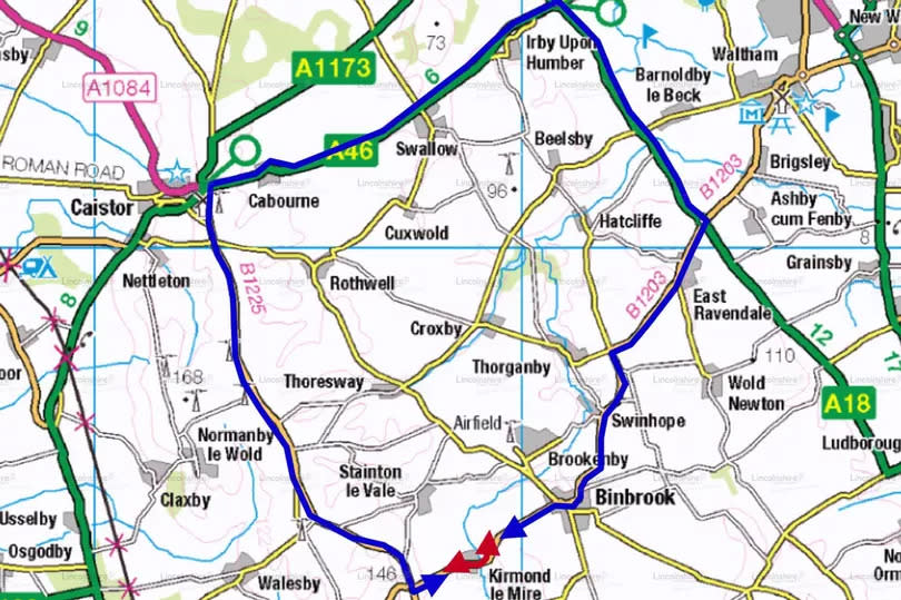 Diversion route for the works