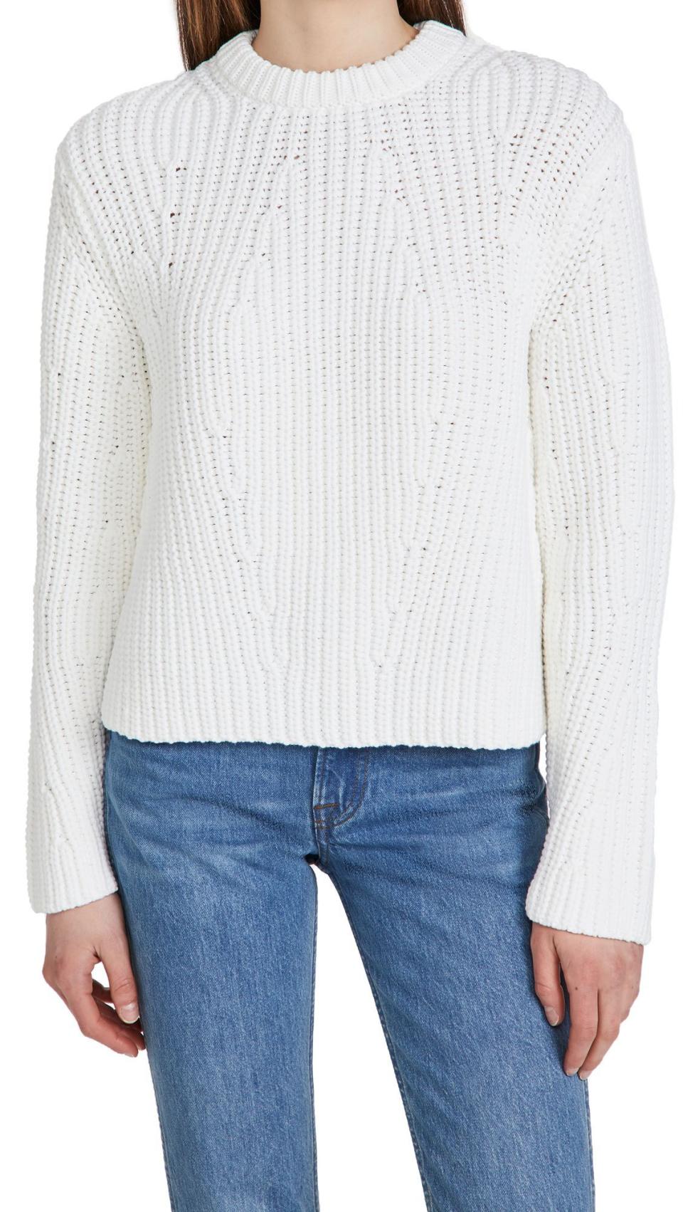 15) Vince Mirrored Rib Pullover Sweater