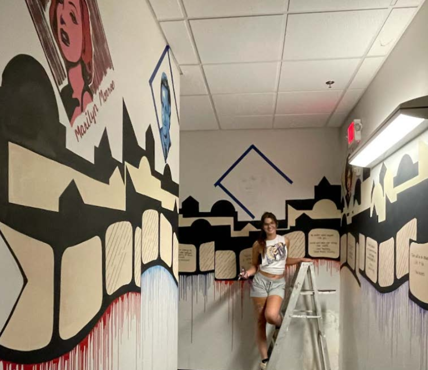 Kaylee Kramer painted her mural to inspire positive mental health, and earned the highest award a Girl Scout can receive.