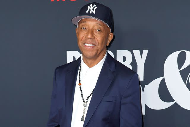 <p>Frazer Harrison/Getty </p> Russell Simmons in Los Angeles in February 2023