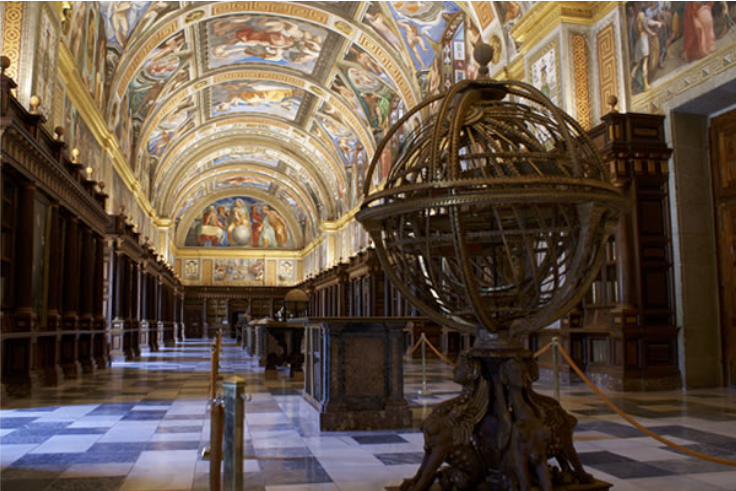 <span>La biblioteca fundada por Felipe II en el Monasterio del Escorial responde a la preocupación que tuvo el rey por el coleccionismo. (Foto: Real Biblioteca De El Escorial)</span>
