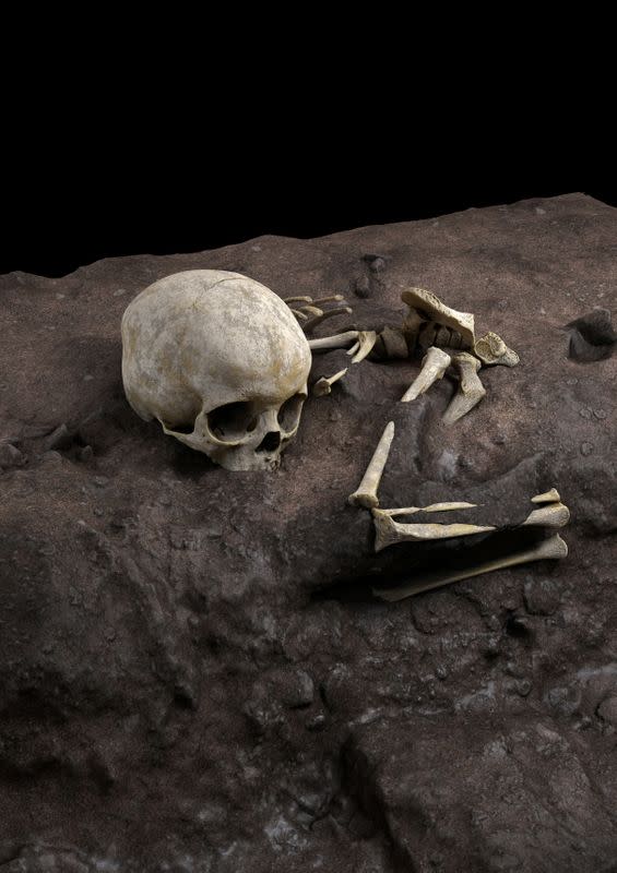 The burial of a young child dubbed "Mtoto" around 78,000 years ago at a cave site in Kenya