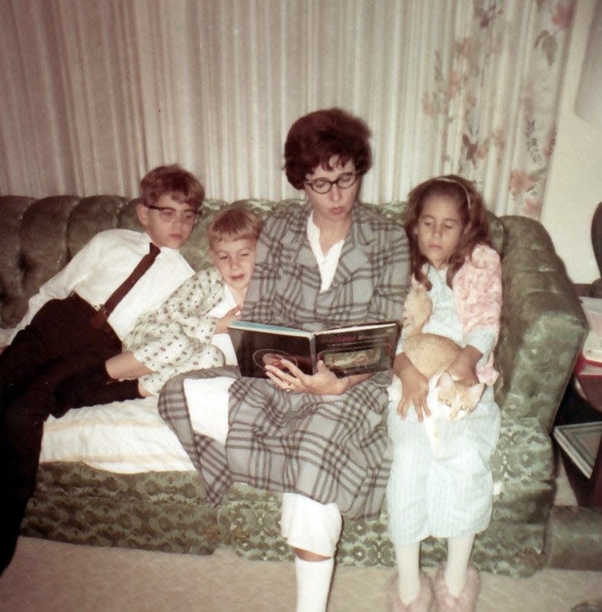 Janet Meckstroth with her mom, Anna, and brothers in 1968.