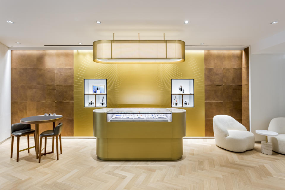 Watches are displayed in a fixture resembling a cocktail bar. - Credit: Davide Leggio