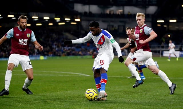 Jeffrey Schlupp made the points safe for Palace with the second goal at Turf Moor