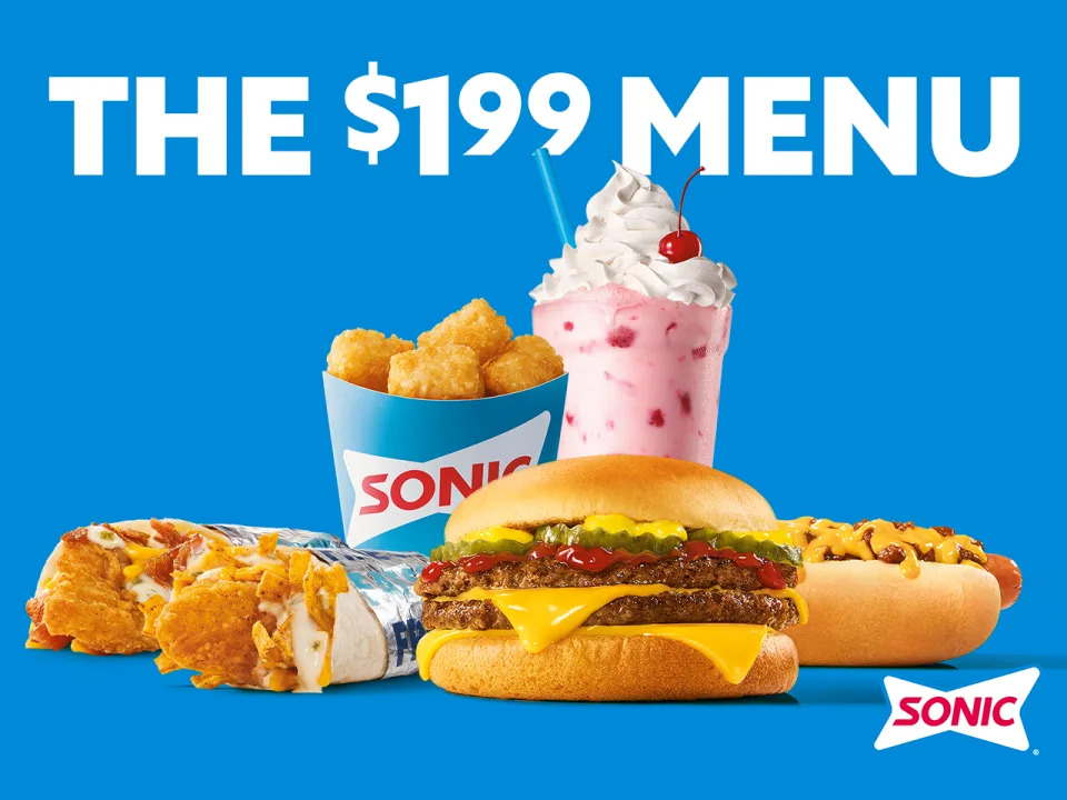 Sonic has launched a new $1.99 value menu, the company announced Monday.