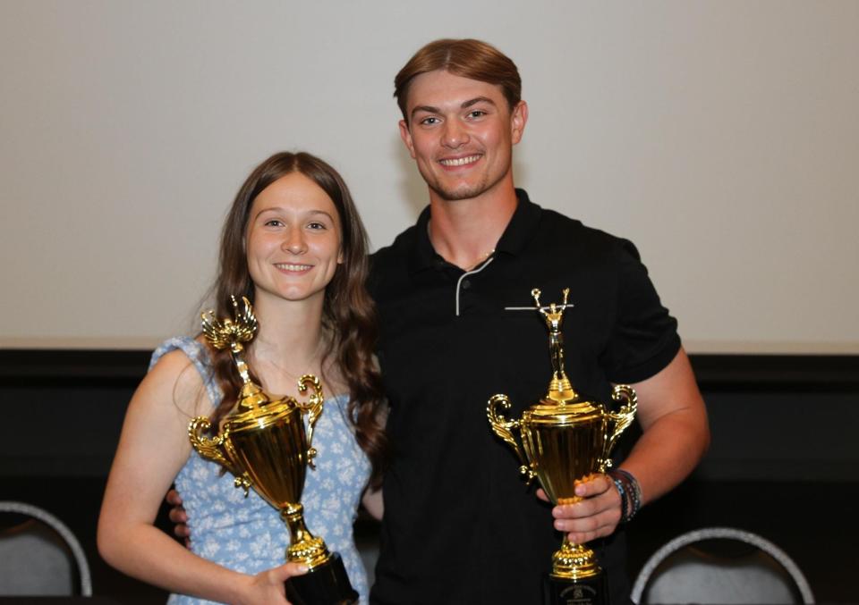 Riley Eicher and Gibson Cary were named Outstanding Athletes of the Year for Sturgis High School on Thursday.