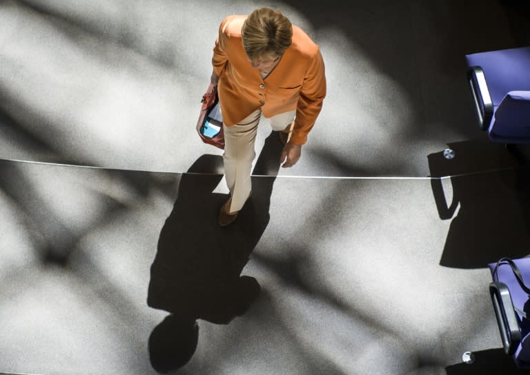 German chancellor Angela Merkel, pictured on July 1, 2015 in Berlin, has insisted there can be no new deal before Greece's referendum